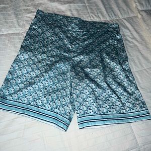 Christian Dior blue silk shorts 32 waist